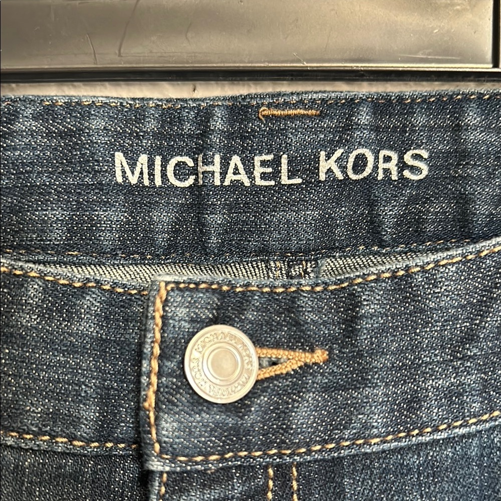 Michael Kors Women's Boot Cut Dark Blue Jeans Size 8 - Picture 2 of 10